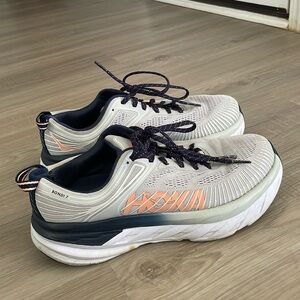 Women’s Hoka Bondi 7 Lunar/Rock Wide